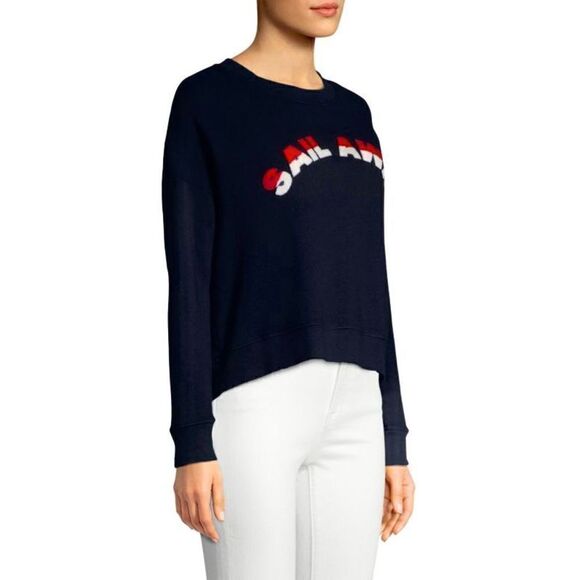 New. JOIE Cropped sweatshirt with a textured "sail away" slogan. Retails $228 - Picture 6 of 12